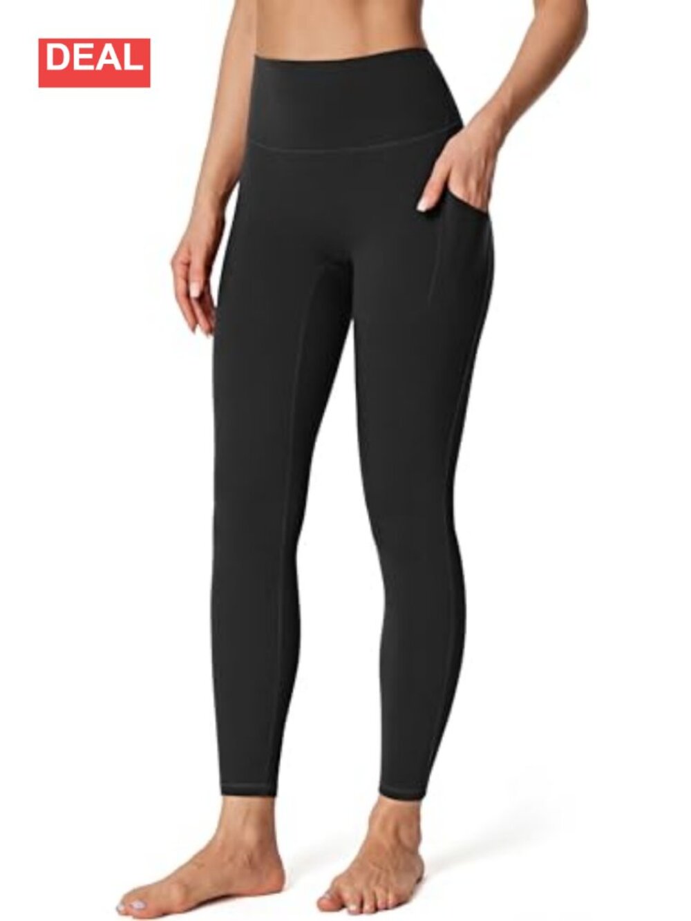 No Front Seam Leggings with Pockets Buttery Soft Tummy Control
